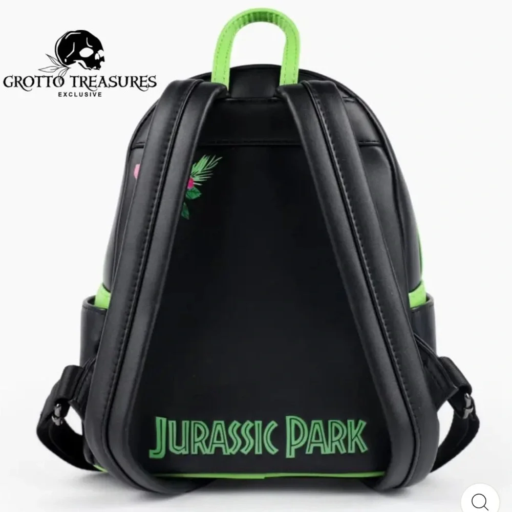 Loungefly JURASSIC PARK SEQUIN FLORAL MINI BACKPACK - OG Green Sequin Exclusive